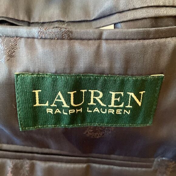 Lauren Ralph Lauren All Wool Navy Windowpane Suit Pants and Jackt 44R - Picture 5 of 8